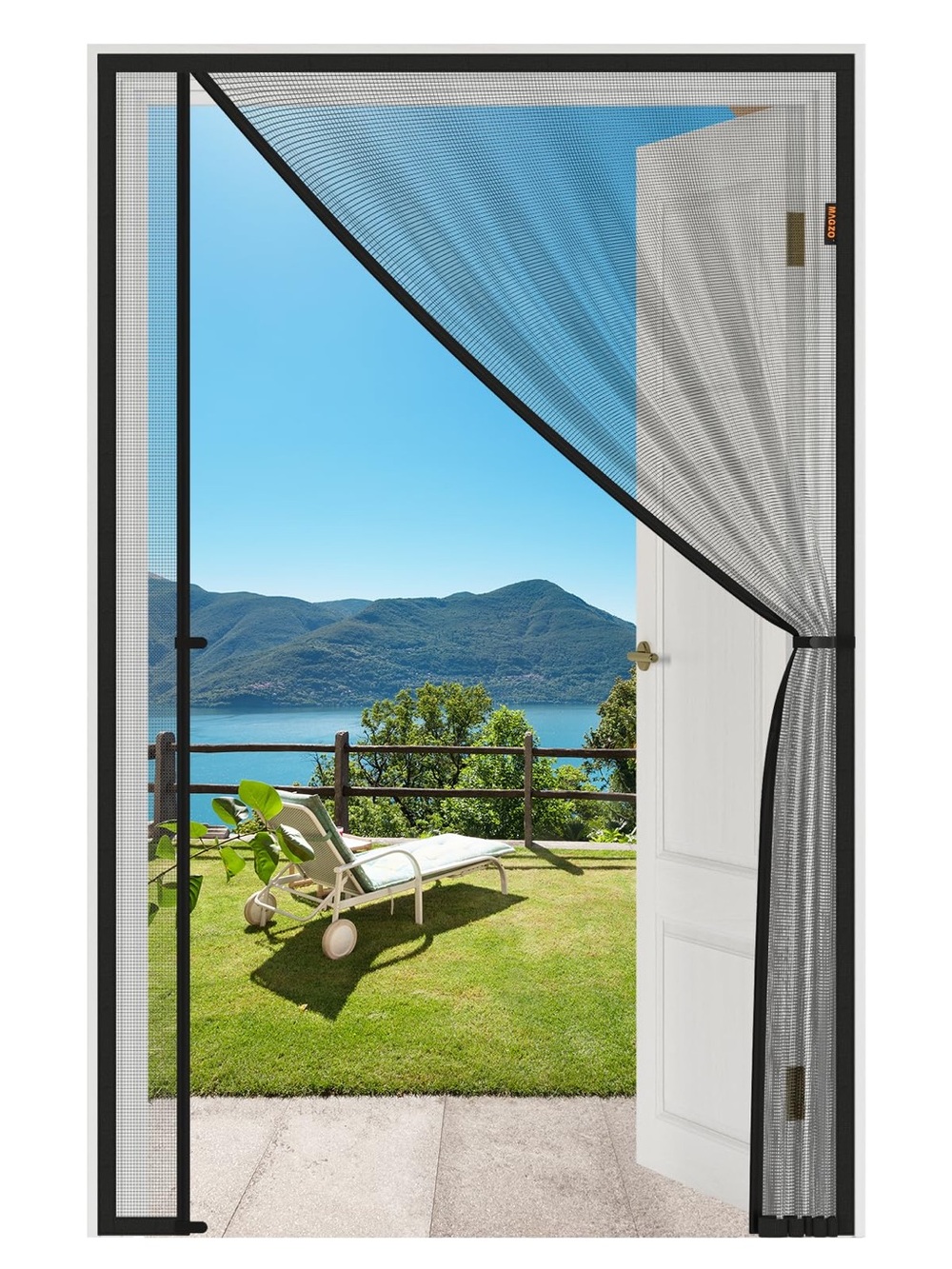Magnetic Screen Door - Black Mesh with Black Trim